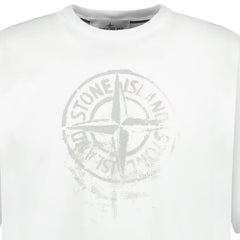 STONE ISLAND COMPASS PRINT LOGO T-SHIRT WHITE