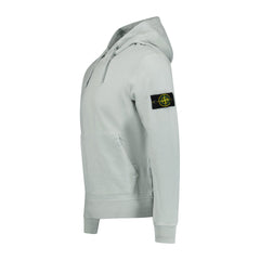 STONE ISLAND COTTON HOODED SWEATSHIRT PEARL GREY