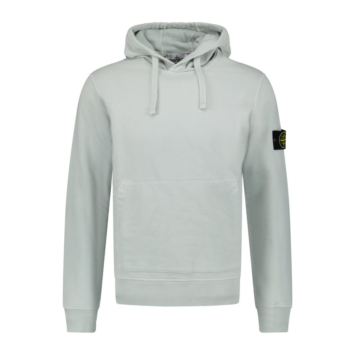 STONE ISLAND COTTON HOODED SWEATSHIRT PEARL GREY