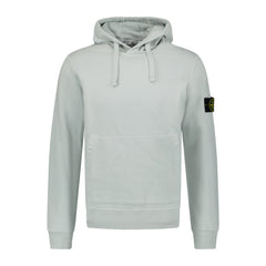STONE ISLAND COTTON HOODED SWEATSHIRT PEARL GREY