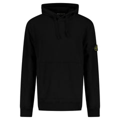 STONE ISLAND COTTON HOODIE SWEATSHIRT BLACK