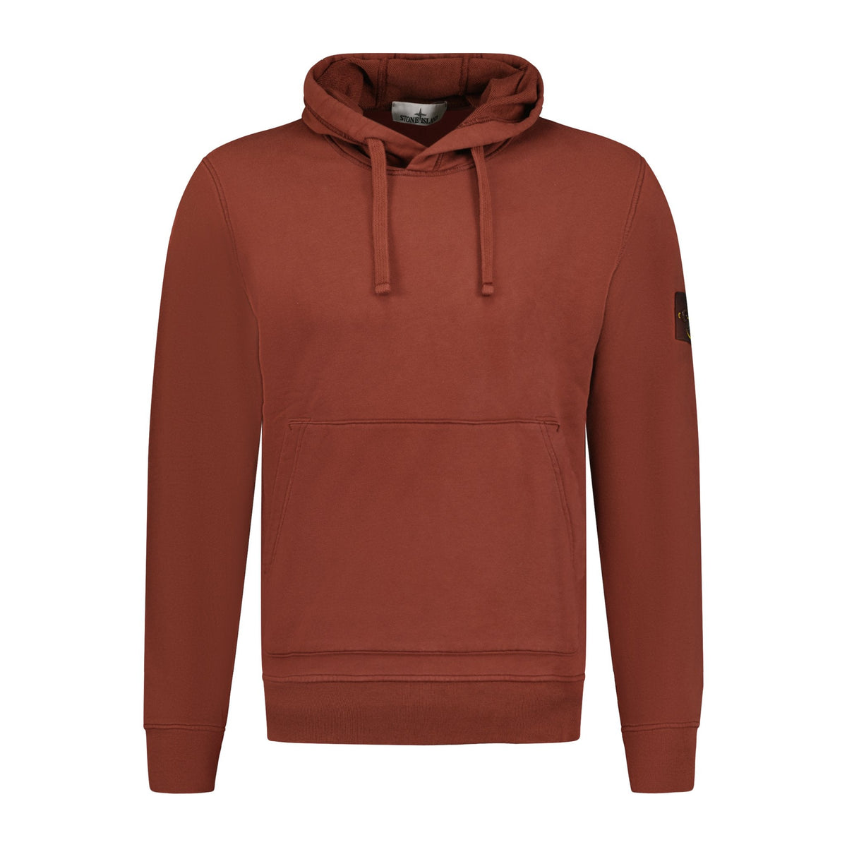 STONE ISLAND COTTON HOODIE SWEATSHIRT MAROON