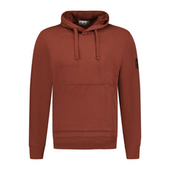 STONE ISLAND COTTON HOODIE SWEATSHIRT MAROON