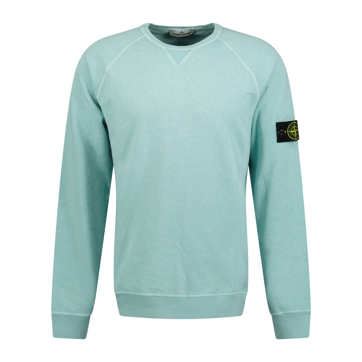 STONE ISLAND COTTON LIGHT SWEATSHIRT AQUA