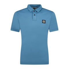STONE ISLANDCotton Logo Polo T-Shirt Blue