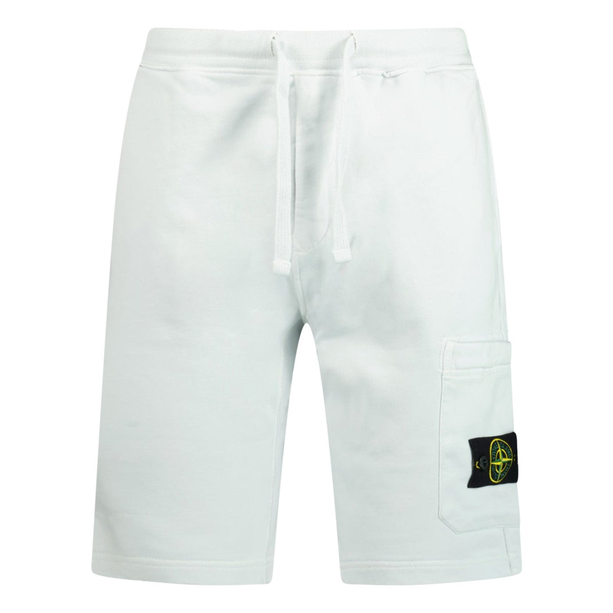 STONE ISLAND COTTON SHORTS ICE WHITE