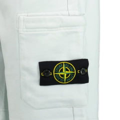 STONE ISLAND COTTON SHORTS ICE WHITE