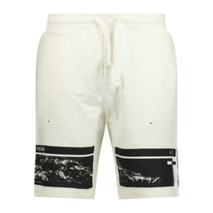 STONE ISLAND COTTON SWEAT SHORTS CREAM