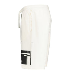 STONE ISLAND COTTON SWEAT SHORTS CREAM