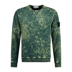 STONE ISLAND COTTON TYE DYE SWEATSHIRT GREEN