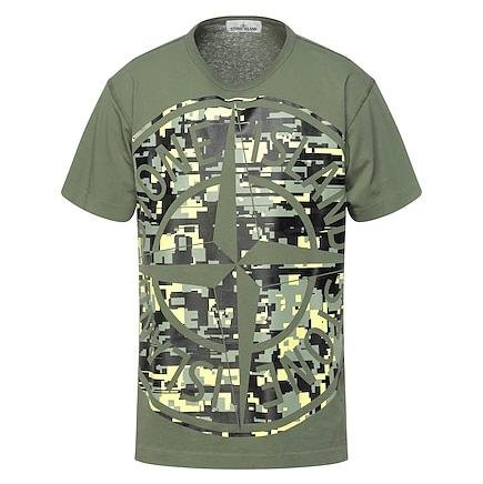 STONE ISLAND DIGITAL CAMO T-SHIRT MILITARY GREEN