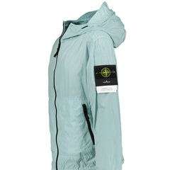 STONE ISLAND GARMENT DYED CRINKLE REPS NY ZIP-UP JACKET BLUE
