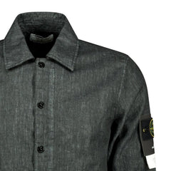 STONE ISLAND'Lino Resinato Quilted-TC' Black Jacket