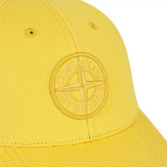 STONE ISLAND LOGO COTTON HAT YELLOW