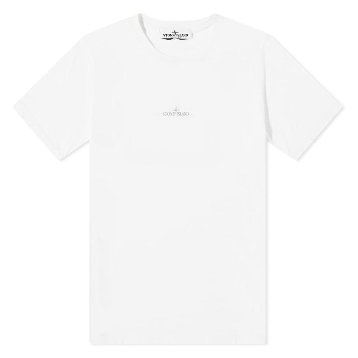 STONE ISLAND(Kids)  Logo Front and Back T-Shirt White