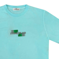 STONE ISLAND(Kids)  Logo Front T-Shirt Light Blue