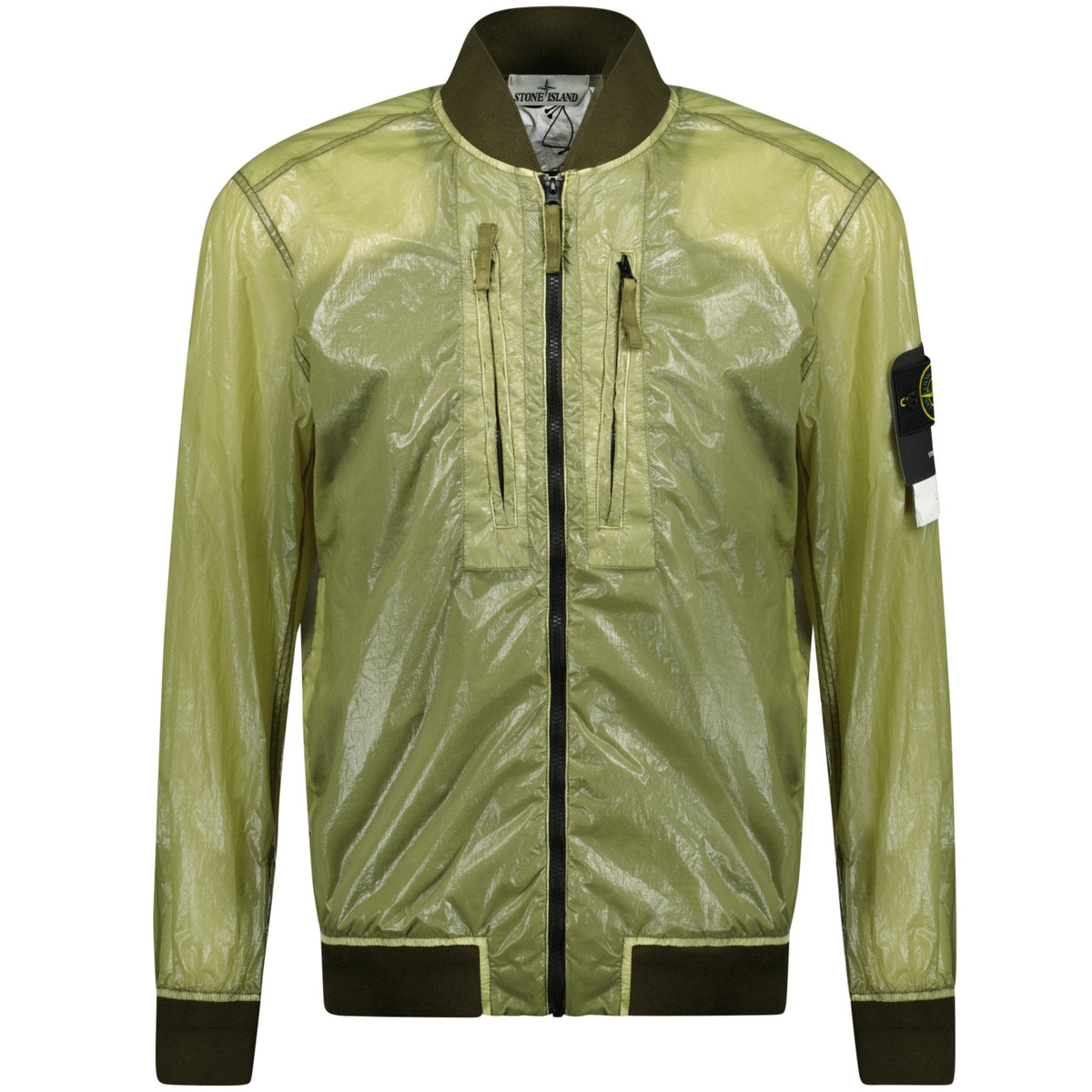 STONE ISLAND LUCIDO-TC PACKABLE BOMBER JACKET OLIVE GREEN