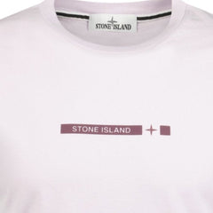 STONE ISLAND MICRO BRANDING LOGO T-SHIRT PINK