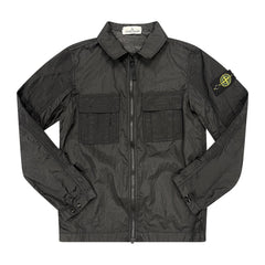 STONE ISLAND(Kids)  Nylon Overshirt Black