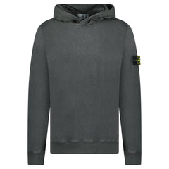 STONE ISLAND 'OLD' TREATMENT HOODED SWEATSHIRT CHARCOAL GREY