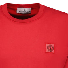 STONE ISLAND SMALL CHEST LOGO T-SHIRT RED