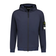 STONE ISLAND SOFT-SHELL ZIP-UP JACKET NAVY