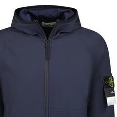 STONE ISLAND SOFT-SHELL ZIP-UP JACKET NAVY
