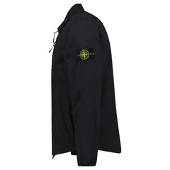 STONE ISLAND STRETCH COTTON NYLON TWILL OVERSHIRT BLACK