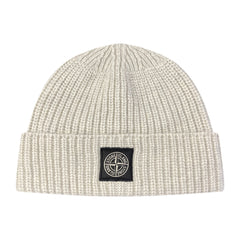 STONE ISLAND WOOL BEANIE GREY
