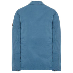 STONE ISLAND ZIP OVERSHIRT JACKET PETROL BLUE