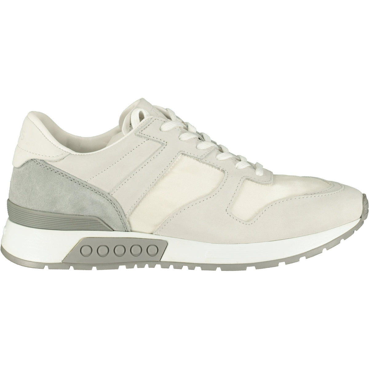 Suede Trainers White & Grey