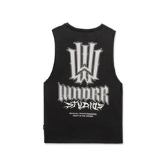 WNDRR Bleach Muscle Top - Black