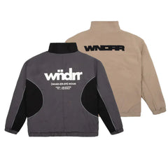 WNDRR Le Monde Reversable Fleece Jacket - Black / Moon Grey
